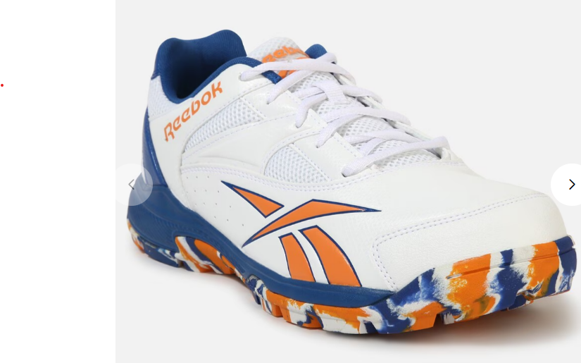 Cricket Re-Volve - Men White Cricket Orange & Blue Vector