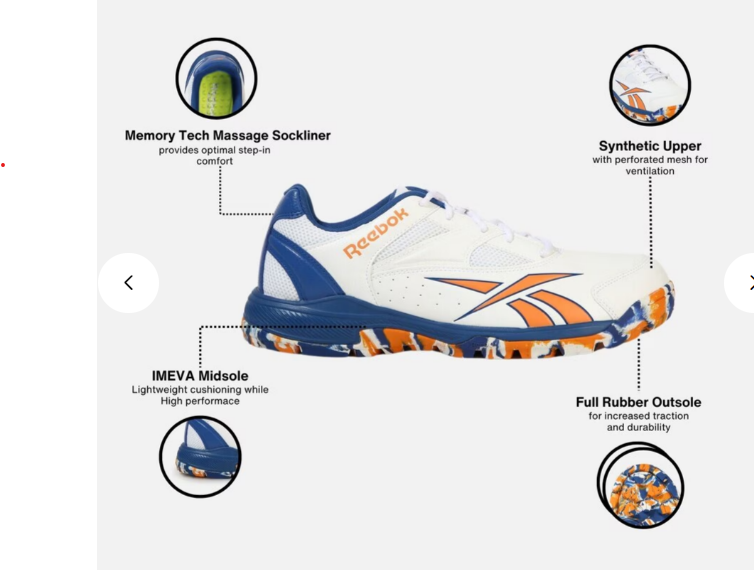 Cricket Re-Volve - Men White Cricket Orange & Blue Vector