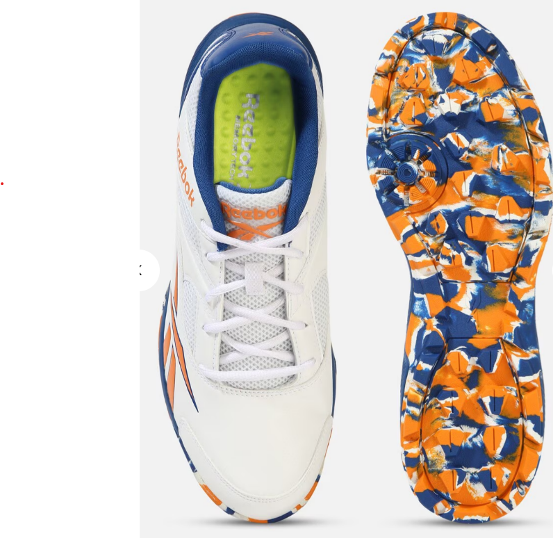 Cricket Re-Volve - Men White Cricket Orange & Blue Vector