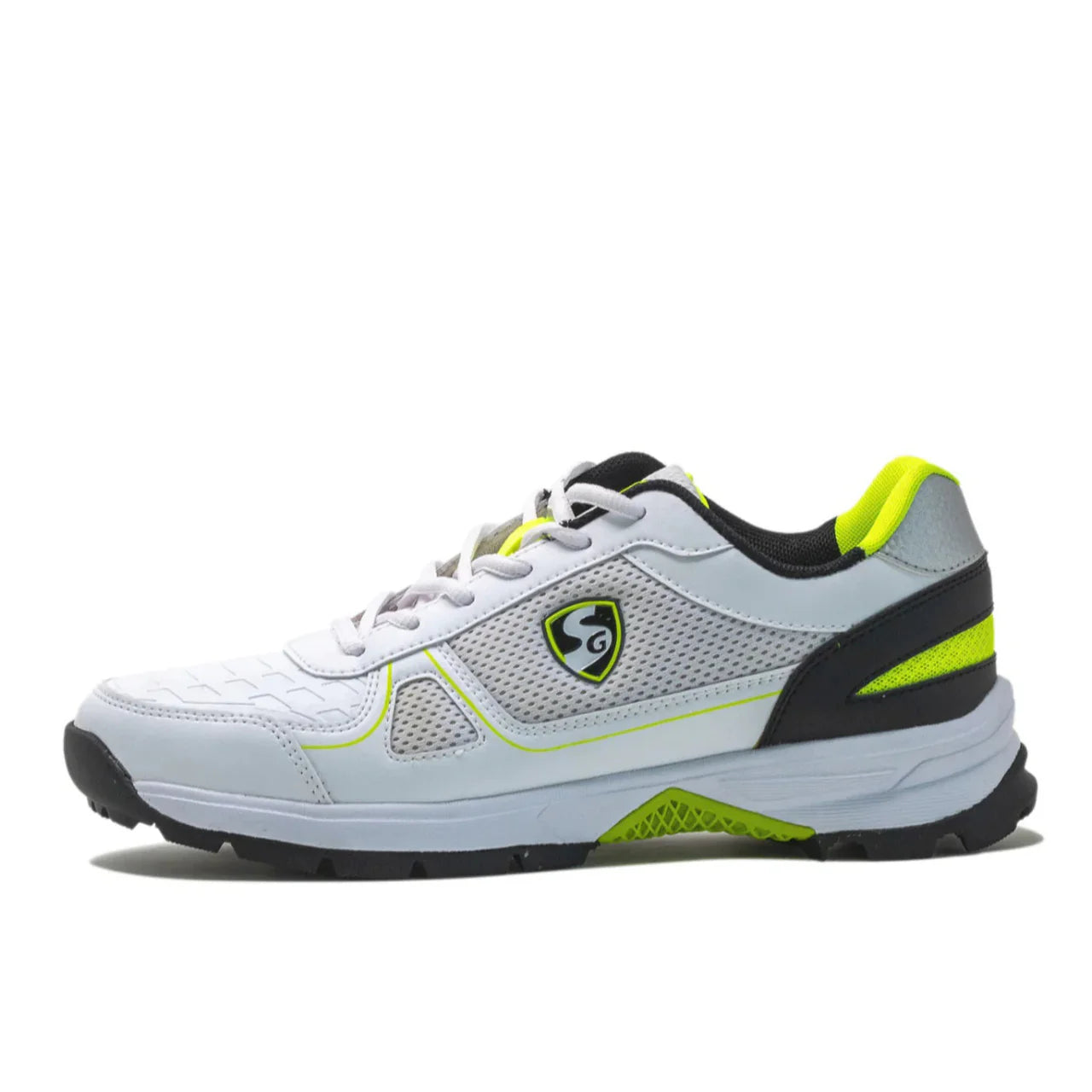 SG Scorer 6.0 Cricket Shoes White Black Lime