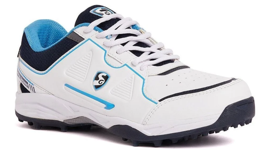 SG Club 5.0 Cricket Shoes Colour White Navy Teal