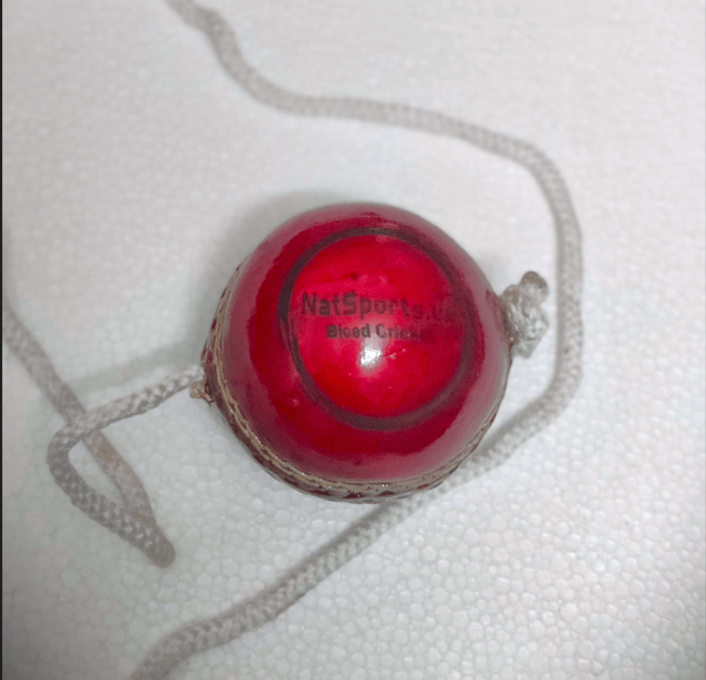 Hanging Leather Ball with Thread - My Store