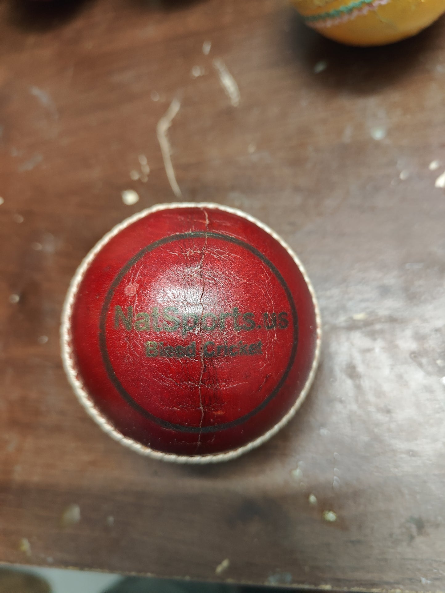 NatSports Club Cricket Leather Ball - White