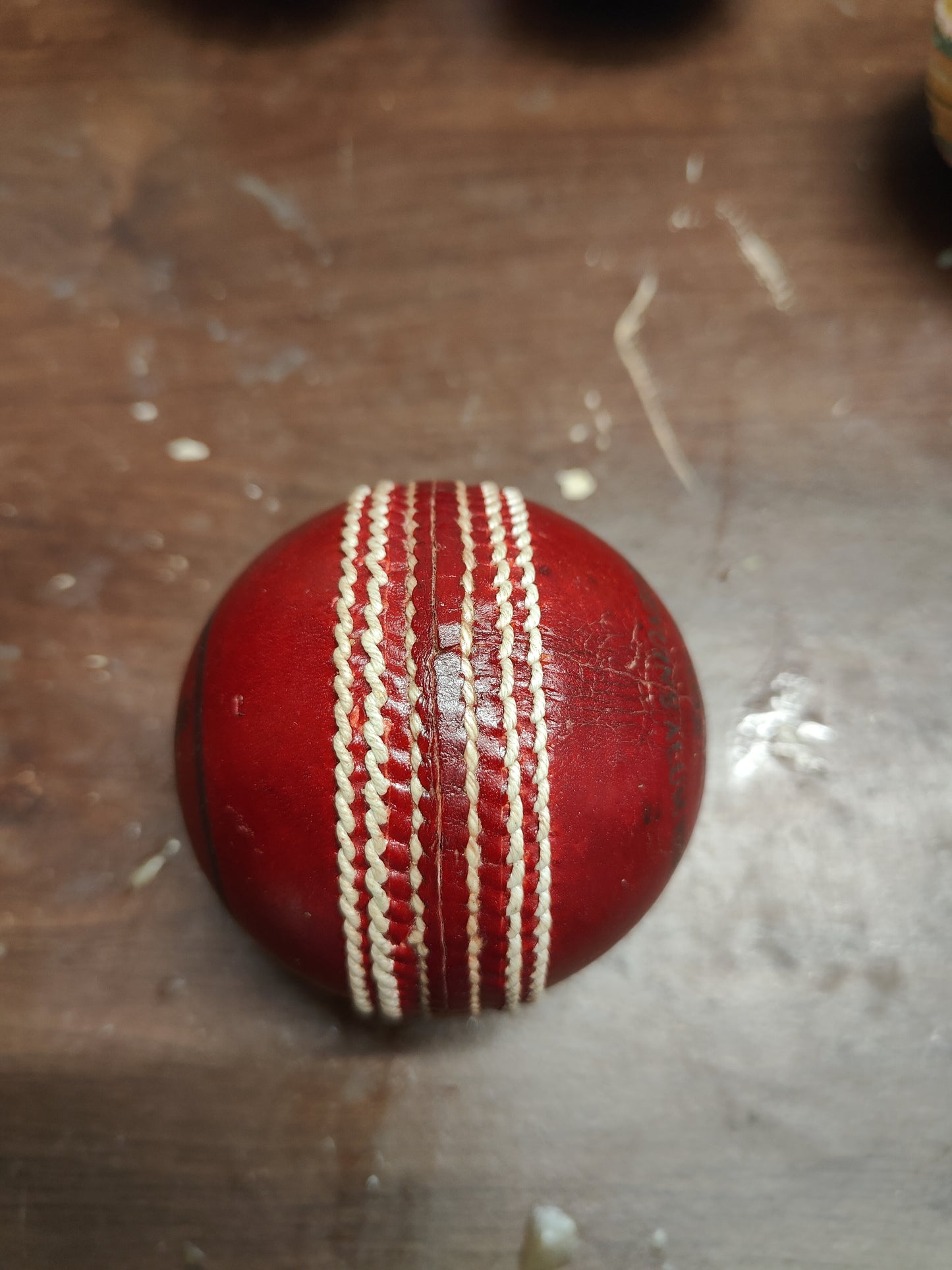 NatSports Club Cricket Leather Ball - White