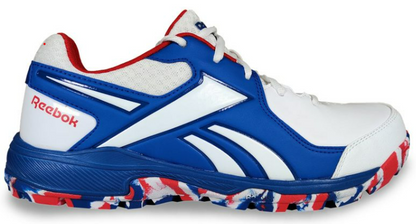 Reebok Brilliance Cricket Shoes (White/Vector Red/Vector Blue)