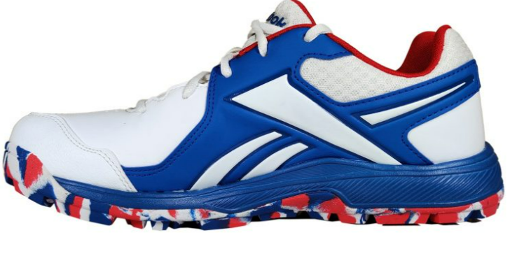 Reebok Brilliance Cricket Shoes (White/Vector Red/Vector Blue)