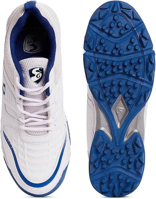 SG Steadler 6.0 Cricket Shoes White Royal Blue